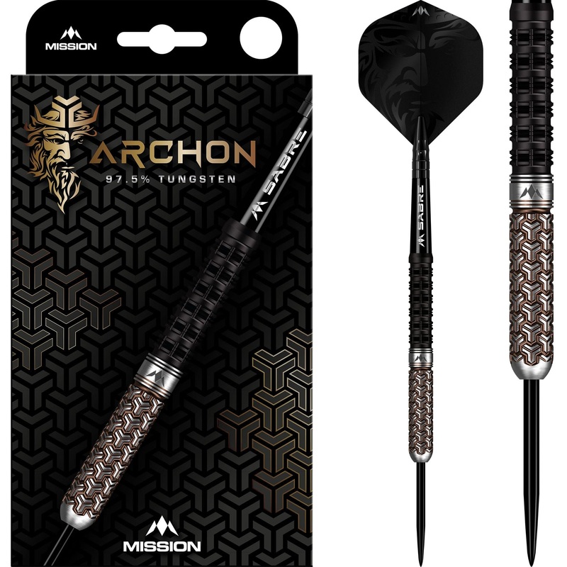 Mission Archon Darts – Steel Tip – 97.5% – Black & Bronze PVD 22g