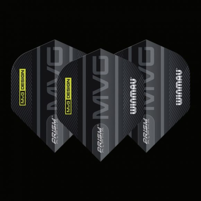 Prism Alpha MvG (Michael Van Gerwen) Logo Black & Grey Extra Thick Standard 100 Micron Poly metronic