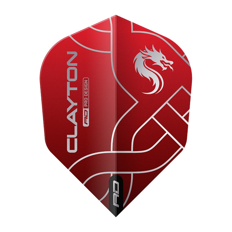 Red Dragon Hardcore Jonny Clayton Red & Black Dart Flights No6 Shape