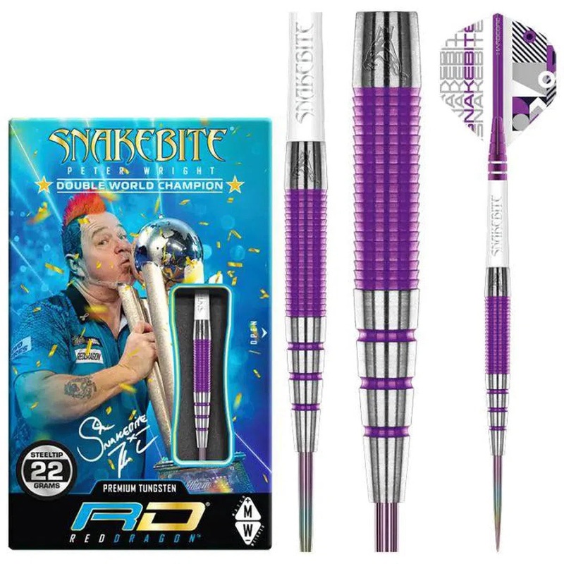 Red Dragon Peter Wright PL15 Medusa 90% Tungsten Steel Tip Darts 22 GRAM
