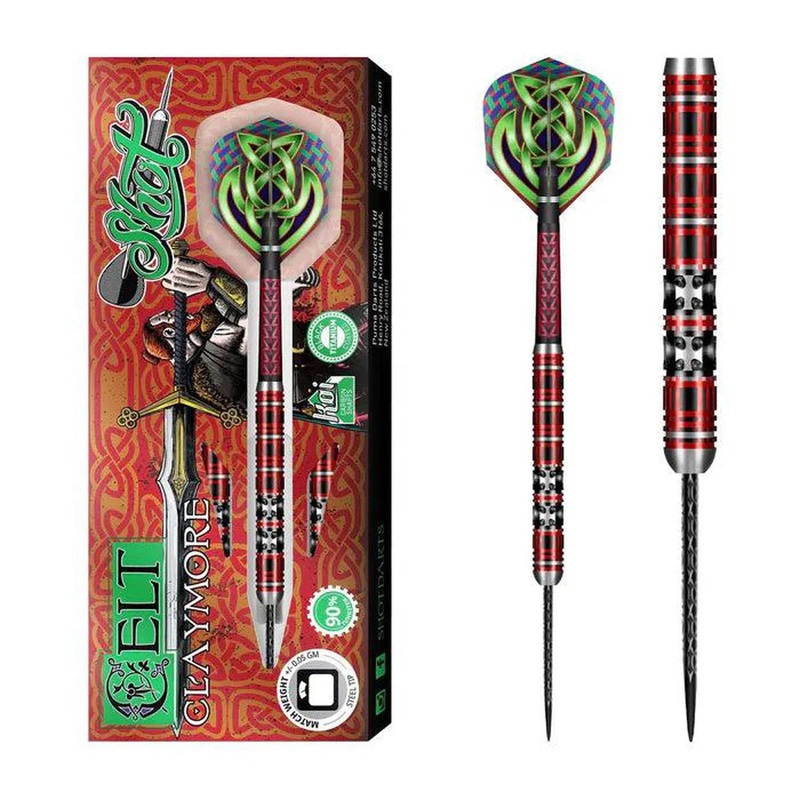 Shot Celt Claymore 90% Tungsten Steel Tip Darts 23 GRAM
