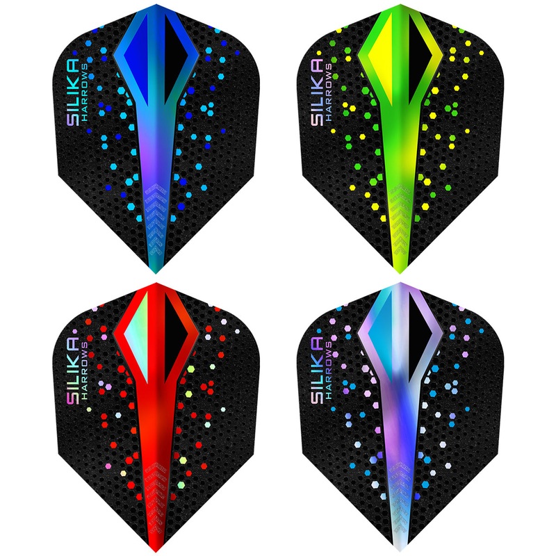 Silika Colourshift Standard No6 Dart Flights by Harrows Blue