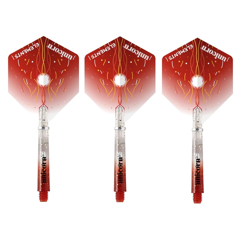 Unicorn Gripper 4 Elements Combo Kit Dart Flights With Medium Stems Firestorm