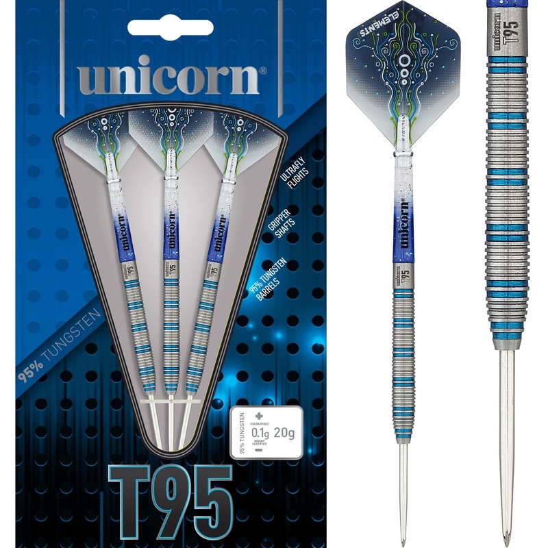 Unicorn T95 Darts – Steel Tip – Core XL – S1 – Blue 20g