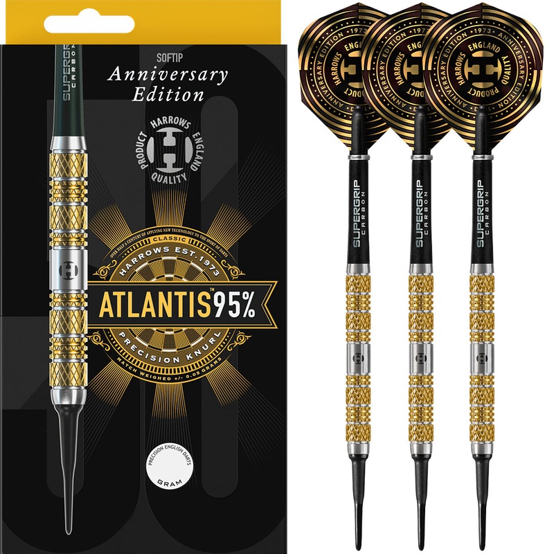 Atlantis 95% Tungsten Soft Tip Darts by Harrows 18 Gram