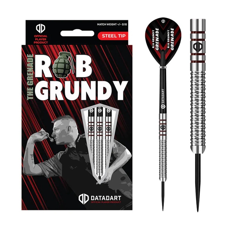 DataDart Rob Grundy 90% Tungsten Steel Tip Darts 23 GRAM