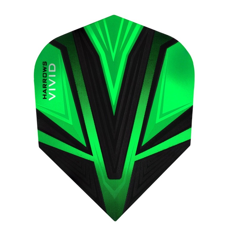 Harrows Vivid Green Dart Flights Green