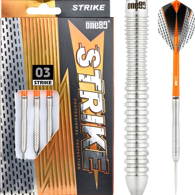 One80 – Strike 03 Darts – Steel Tip – 80% Tungsten – 22g 24g 22 grams