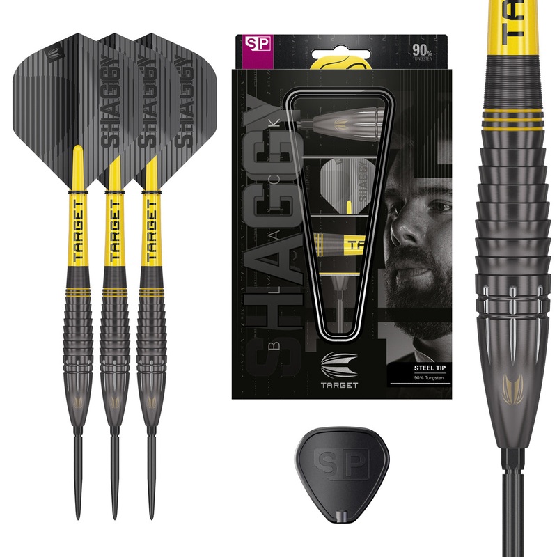 Scott Williams Black 90% Tungsten SP Steel Tip Darts by Target 23 Gram