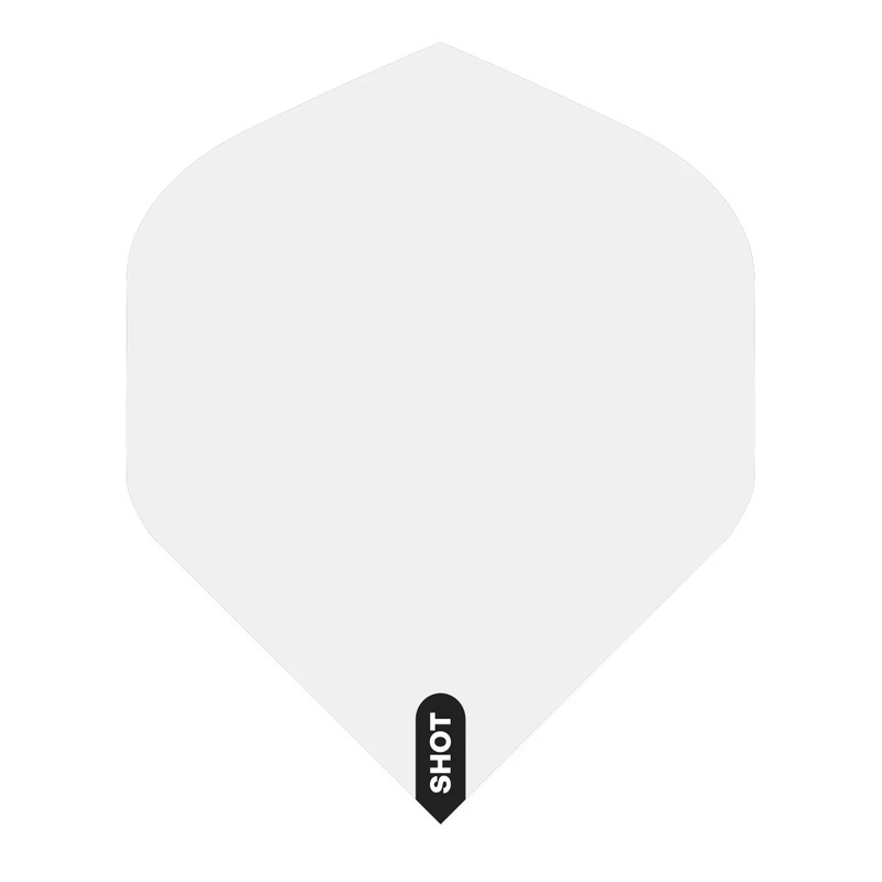 Shot Dart Flight Set Standard White Standard 100 Micron Polymer