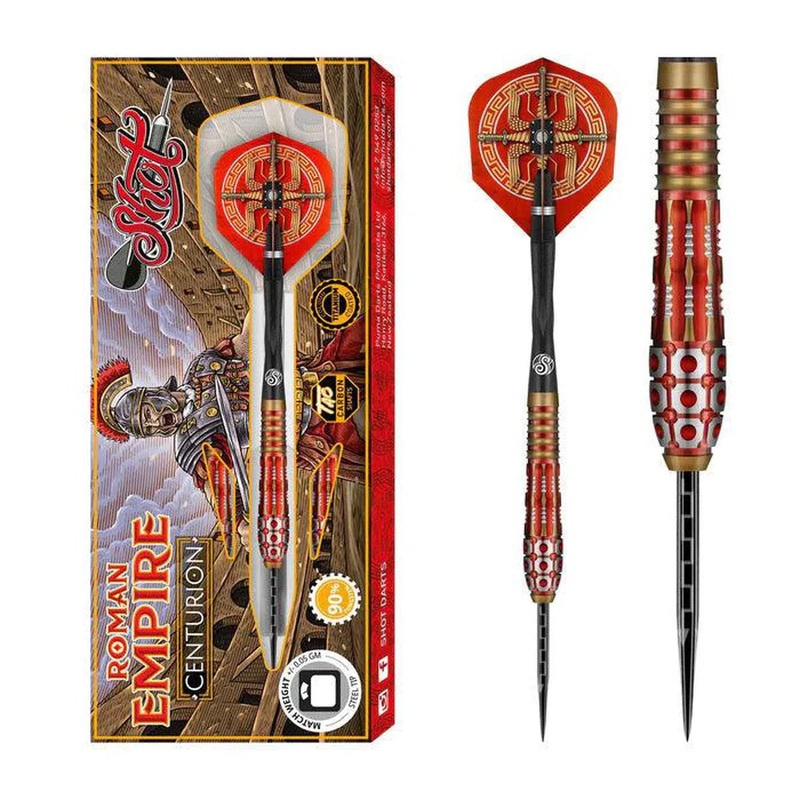 Shot Roman Empire Centurion 90% Tungsten Steel Tip Darts 22 GRAM