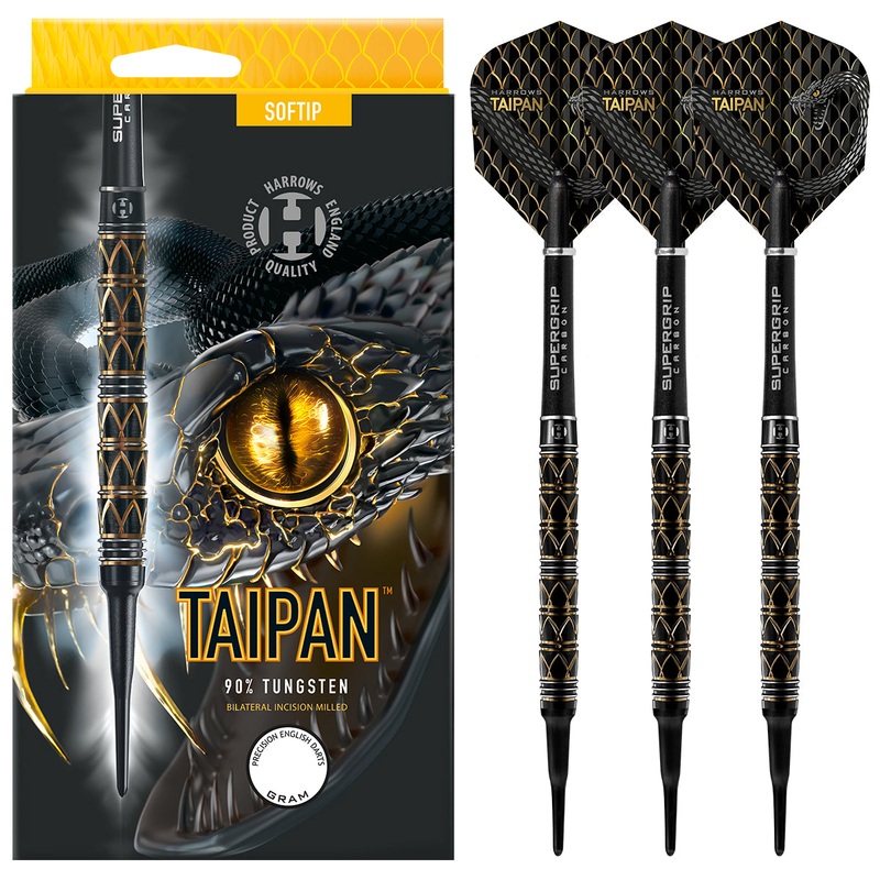 Taipan 90% Tungsten Soft Tip Darts by Harrows 18 Gram