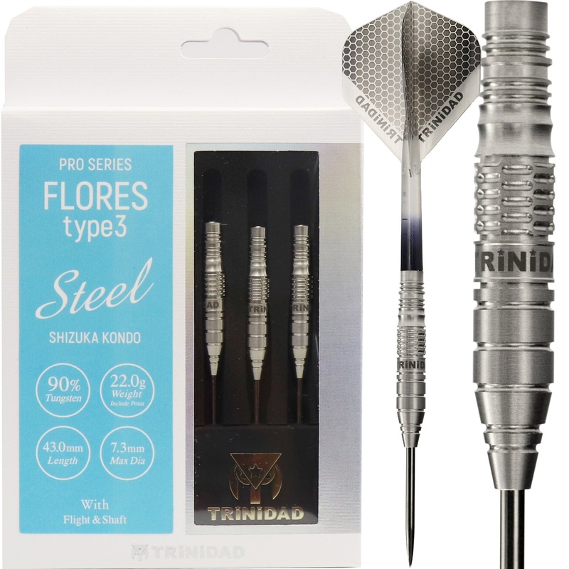 Trinidad Pro Darts – Steel Tip – 90% Tungsten – Flores 3 – 17g