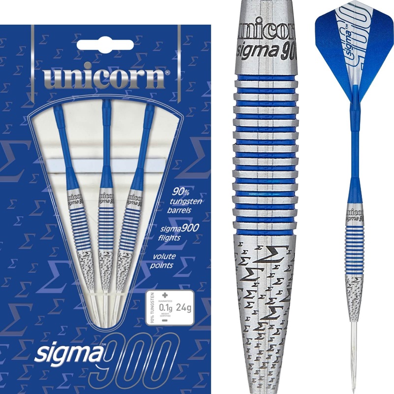 Unicorn – Sigma 900 Darts – Steel Tip – 90% Tungsten – 21g 22g 23g 24g 25g 21 grams