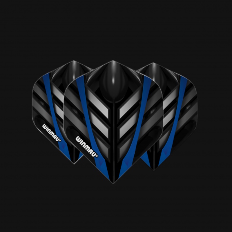 Winmau Mega Standard Black, Grey & Blue Standard 75 Micron Poly metronic