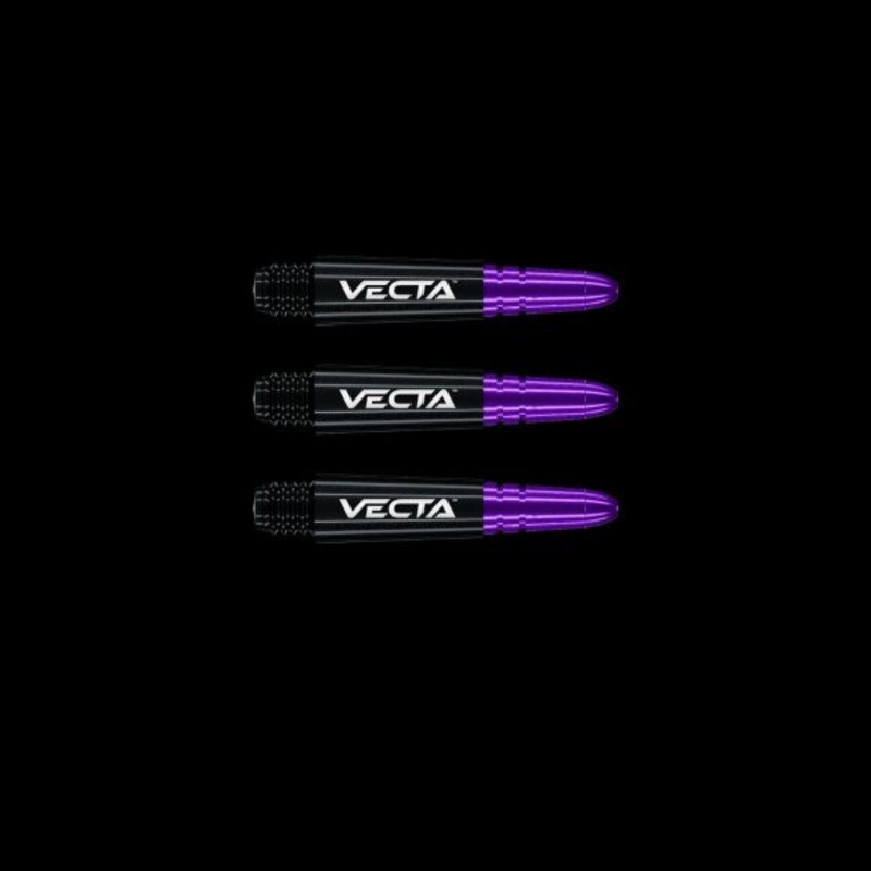Winmau Vecta Black & Purple Short Shafts Polycarbonate Short (34mm in length excluding thread) Black & Purple