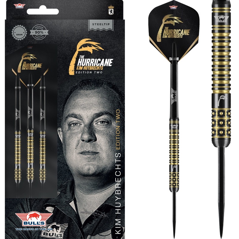 Bulls Kim Huybrechts Darts – Steel Tip – 90% – Black E2 23g