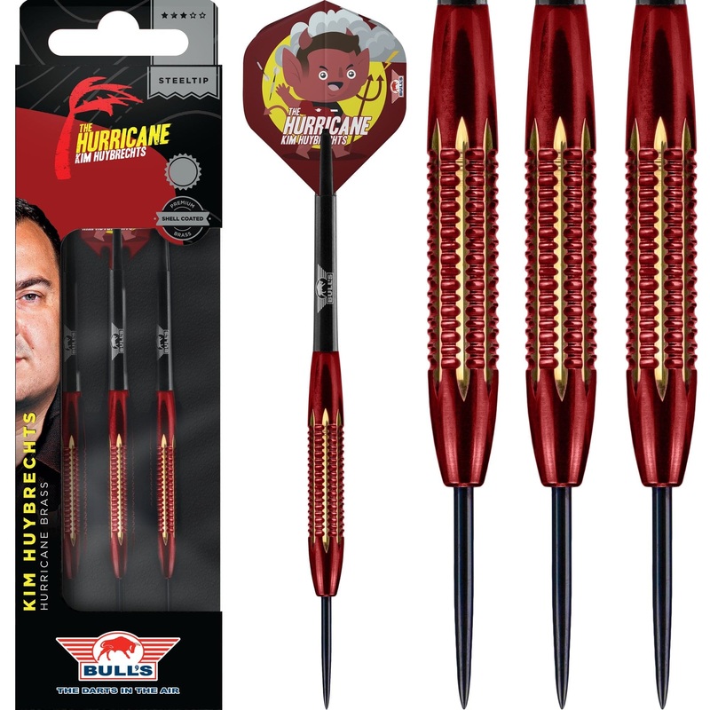 *Bulls Kim Huybrechts Darts – Steel Tip – Shell Coated – Brass – The Hurricane – 21g 21g
