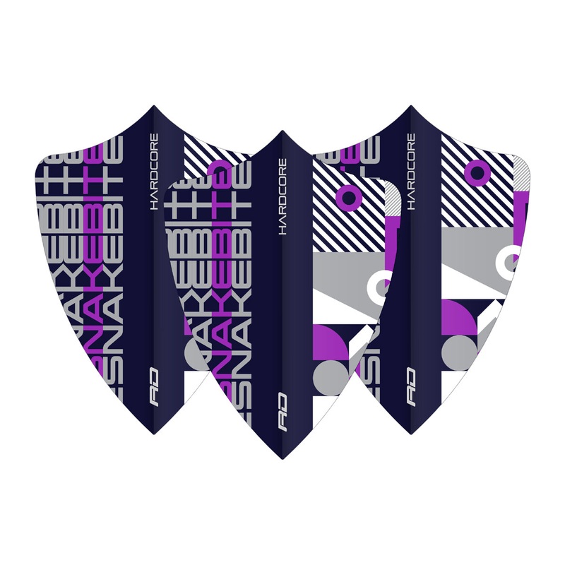 Hardcore Snakebite Black Stack Freestyle Dart Flights by Red Dragon