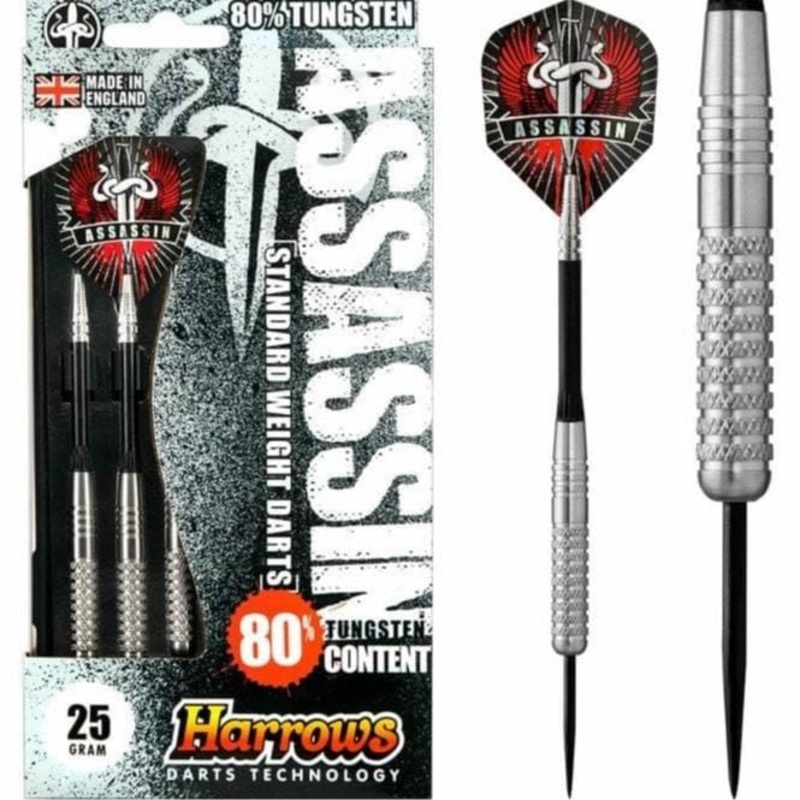 Harrows Assassin Darts – Steel Tip – Std – Knurled – 25g 25g