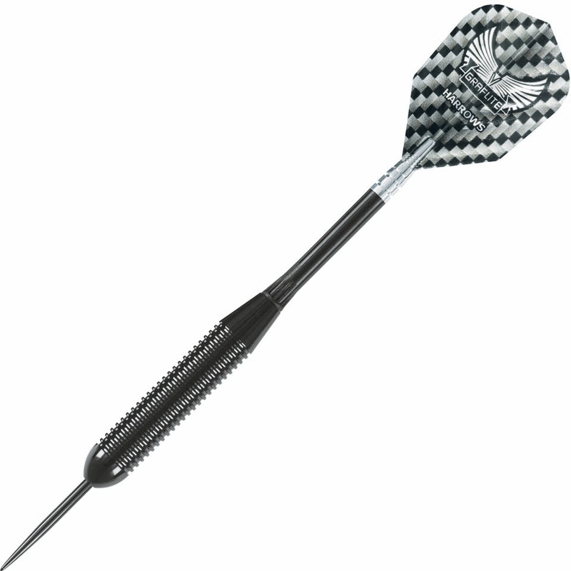 Harrows Black Arrow Ringed Steel Tip Darts – 24gm