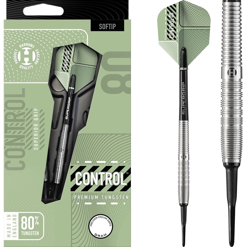 Harrows Control Tapered Darts – Soft Tip – 80% – Ringed 18g