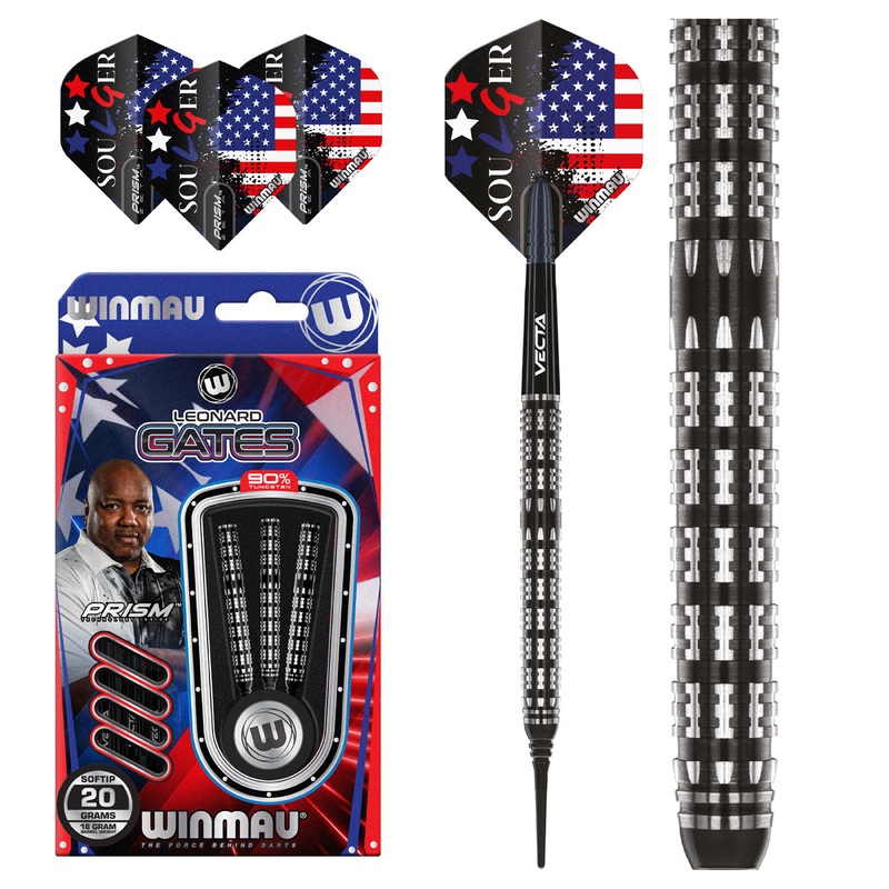Leonard Gates 90% Tungsten Soft Tip Darts by Winmau 20 Gram