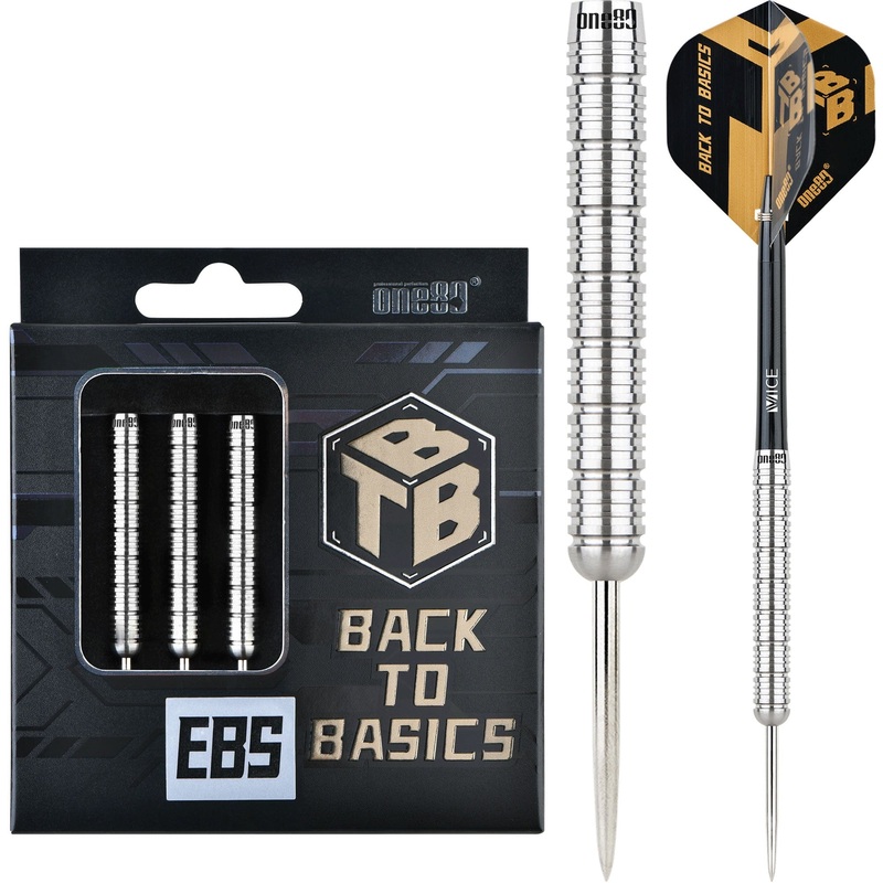 One80 Back To Basic Darts – Steel Tip – EBS – Natural – Ringed 22g