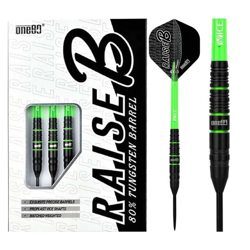 One80 Raise B-GR 80% Tungsten Steel Tip Darts 21 GRAM