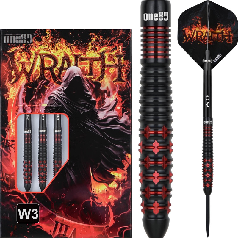 One80 – Wraith W3 Darts – Steel Tip – 90% Tungsten – 23g 25g 23 grams