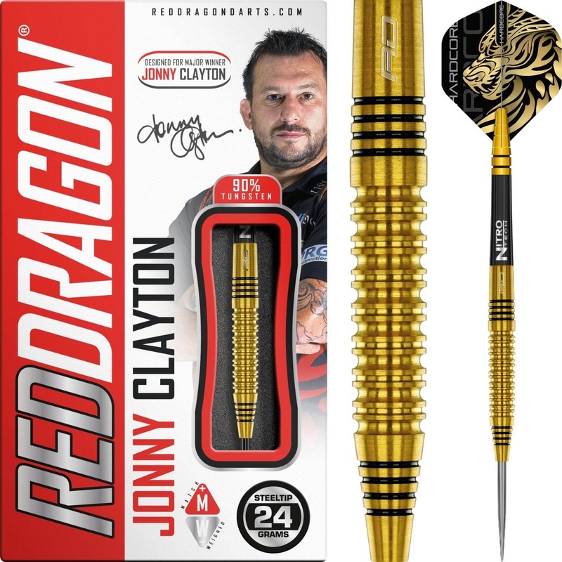 Red Dragon – Jonny Clayton Gold Darts – Steel Tip – 90% Tungsten – 22g 24g 22 grams