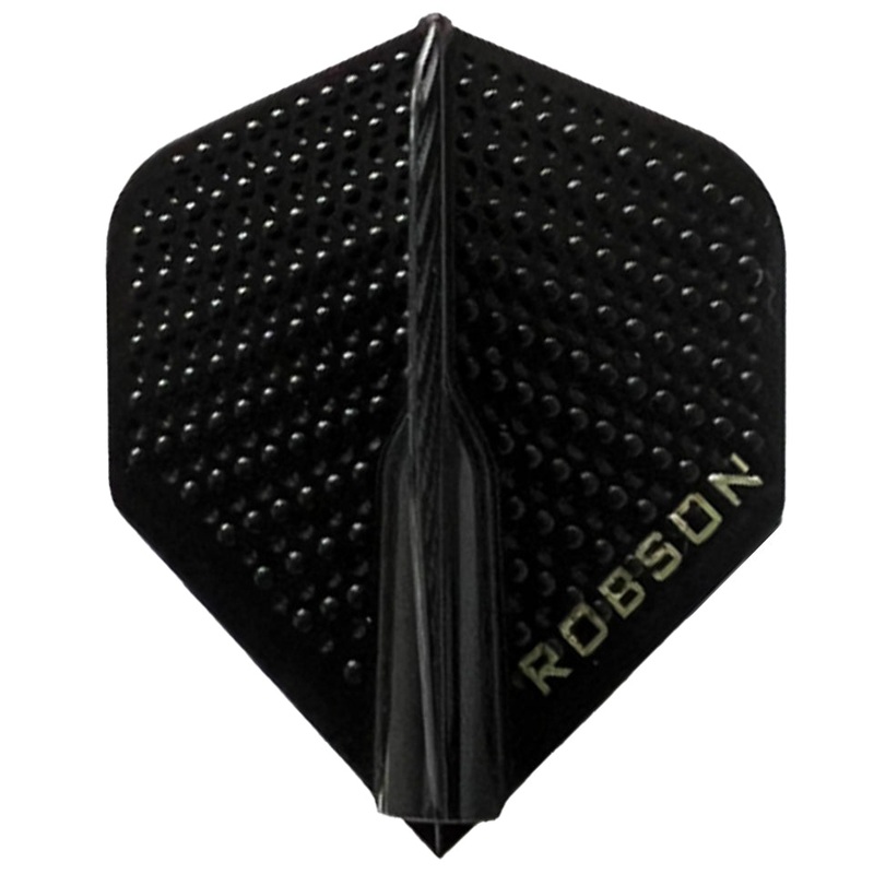 Robson Dimpled Plus Dart Flights – Standard Black