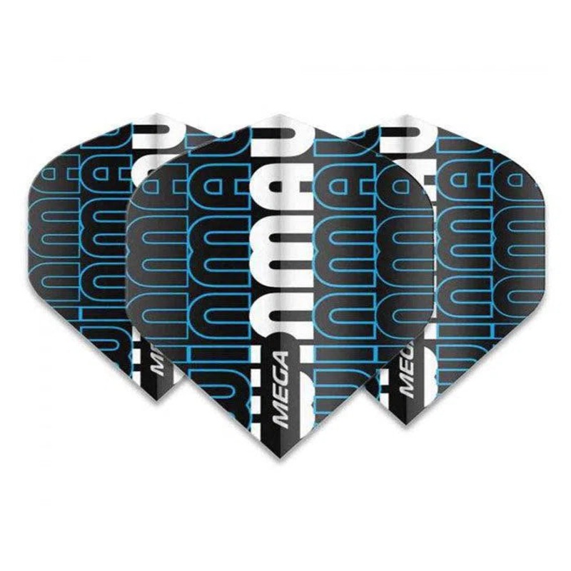 Winmau Mega Standard Extra Thick Black & Blue Flights
