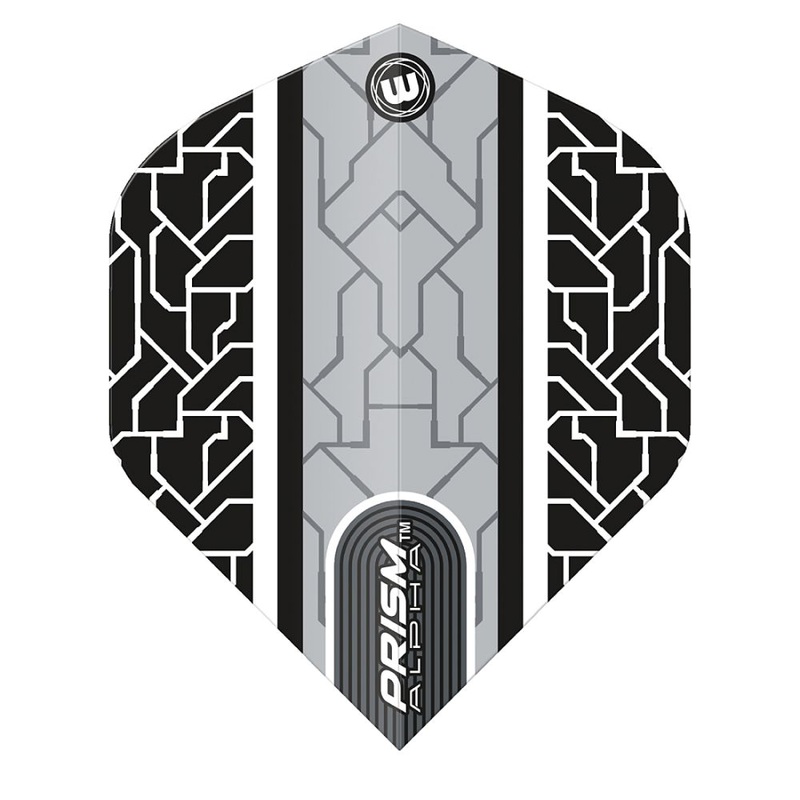 Winmau Prism Alpha Circuit Black Dart Flights White No2 Standard