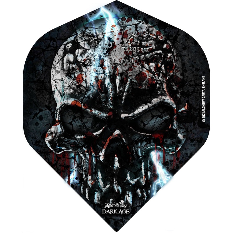 *Alchemy Dart Flights – Official Licensed – Std – No2 – Black – Lightning Skull