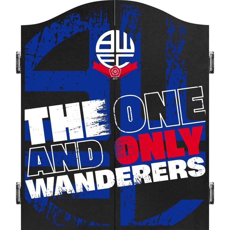 Bolton Wanderers Dartboard Cabinet – Official Licensed – BWFC – C4 – Black – The One and Only