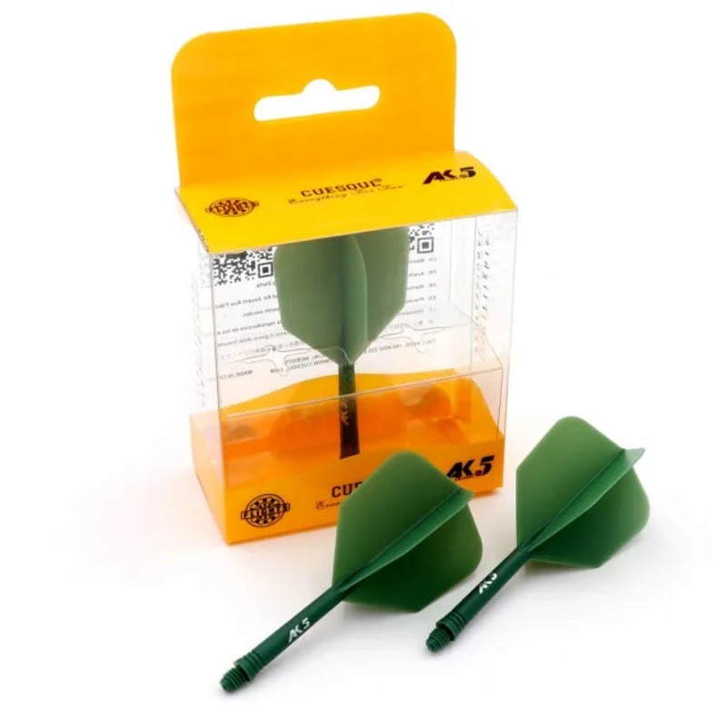 CUESOUL ROST AK5 Integrated Dart Shaft & Flight – Big Wing Shape – Long – Green Green Long (33mm in length excluding thread) Big Wing