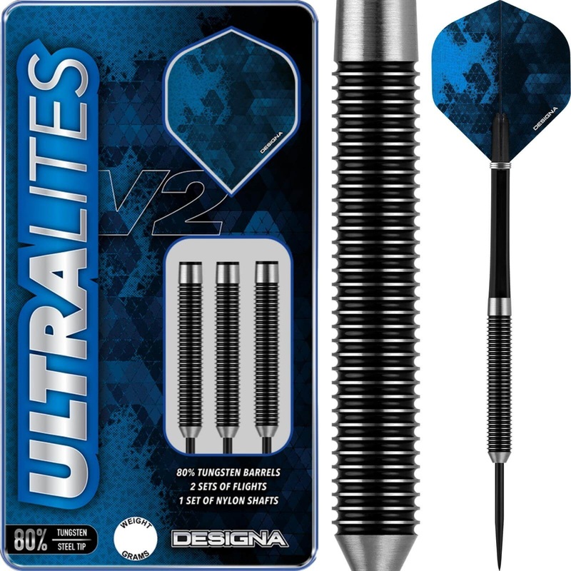 Designa – Ultralites V2 M2 Darts – Steel Tip – 80% Tungsten – 14g 16g 14 grams