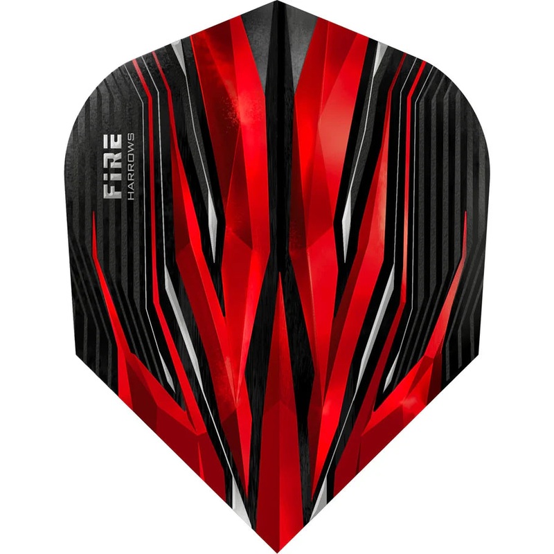 Harrows Fire Red Standard Dart Flights Standard 100 Micron Extra Strong