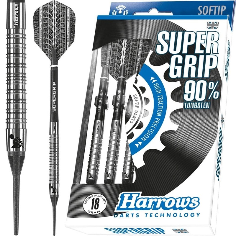 Harrows Supergrip Darts – Soft Tip Tungsten – Super Grip 16g