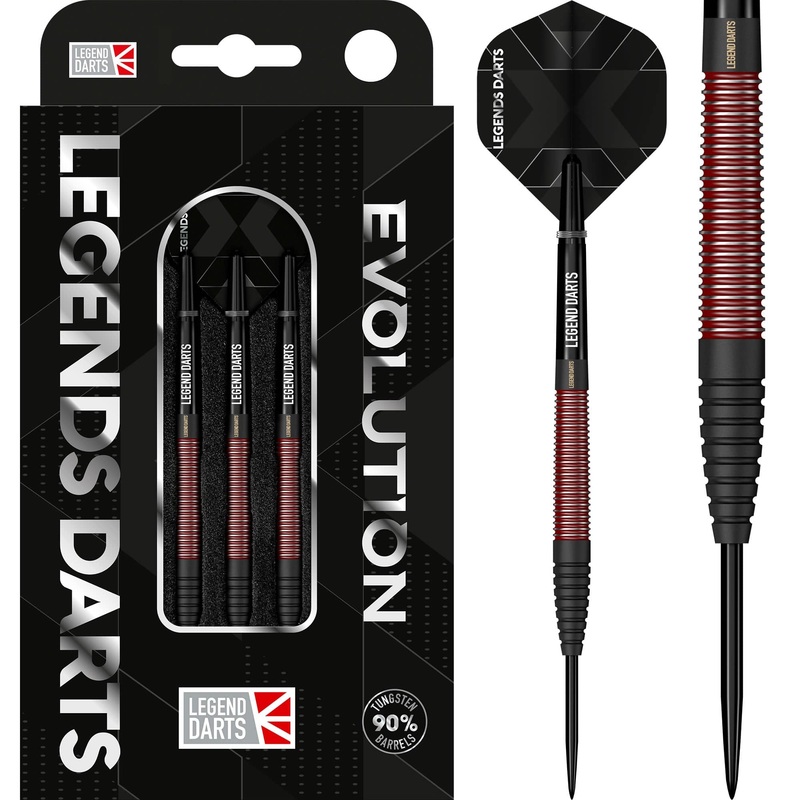 Legend Darts – Steel Tip – Evolution Plus Series – BC01 – Black & Red – Torpedo 22g