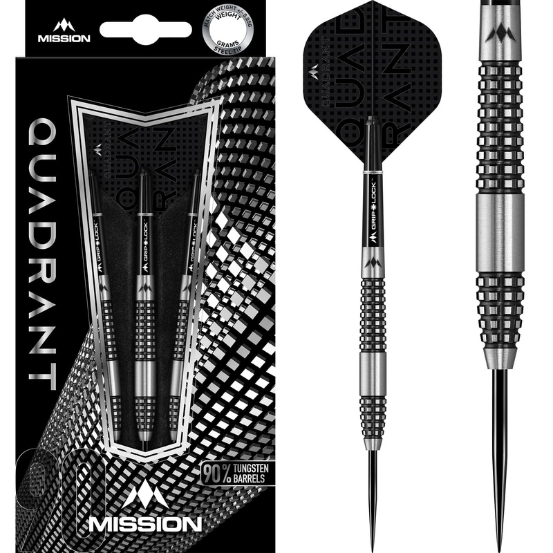 *Mission Quadrant Darts – Steel Tip – M2 – Quad Grip 24g