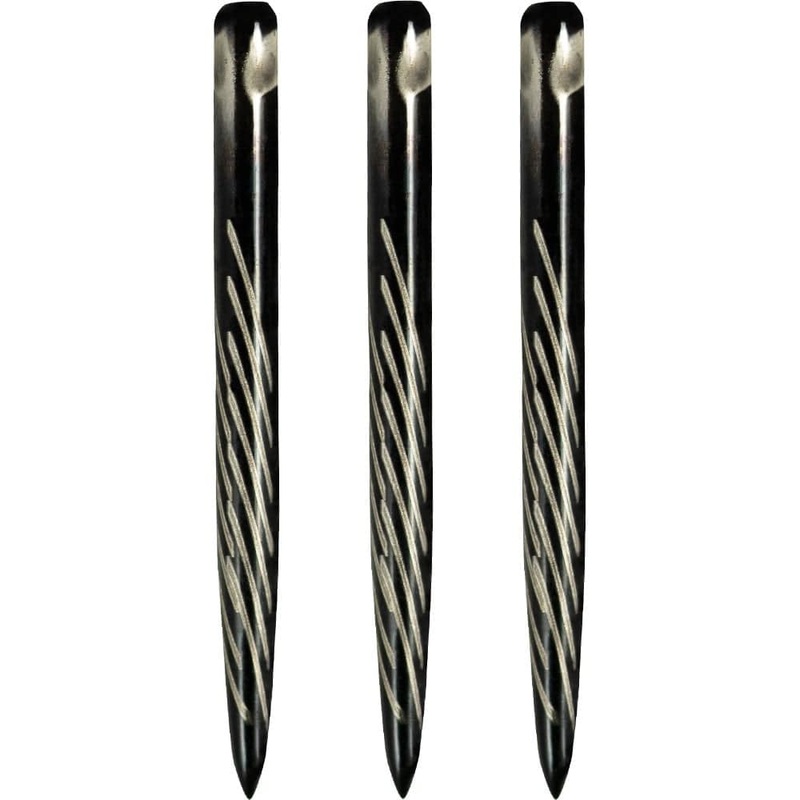 One80 Aztec Dart Points – Style C – Black – Spiral 32mm