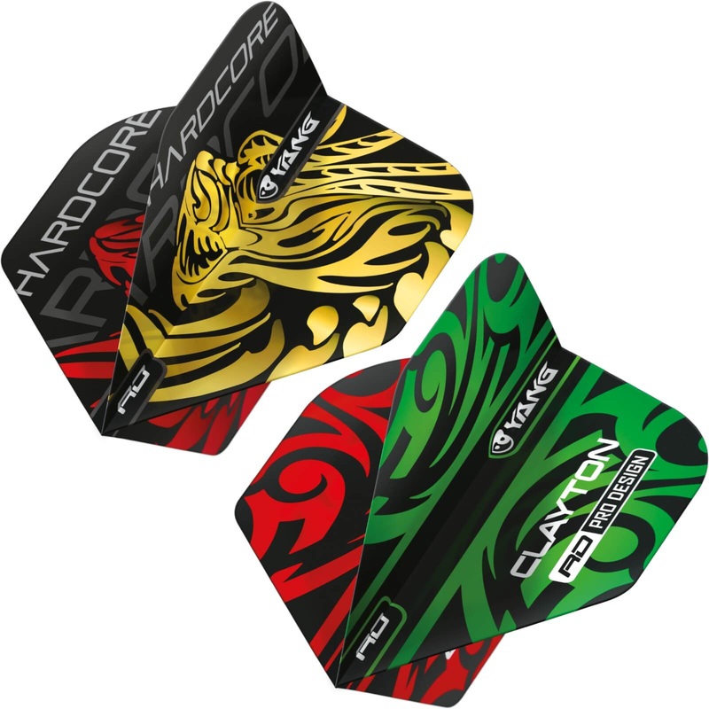 Red Dragon – Jonny Clayton Ying Yang – Big Wing Dart Flights Gold