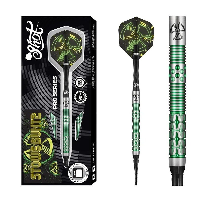 Shot Pro Series Stowe Buntz 2.0 90% Tungsten Soft Tip Darts 21 GRAM