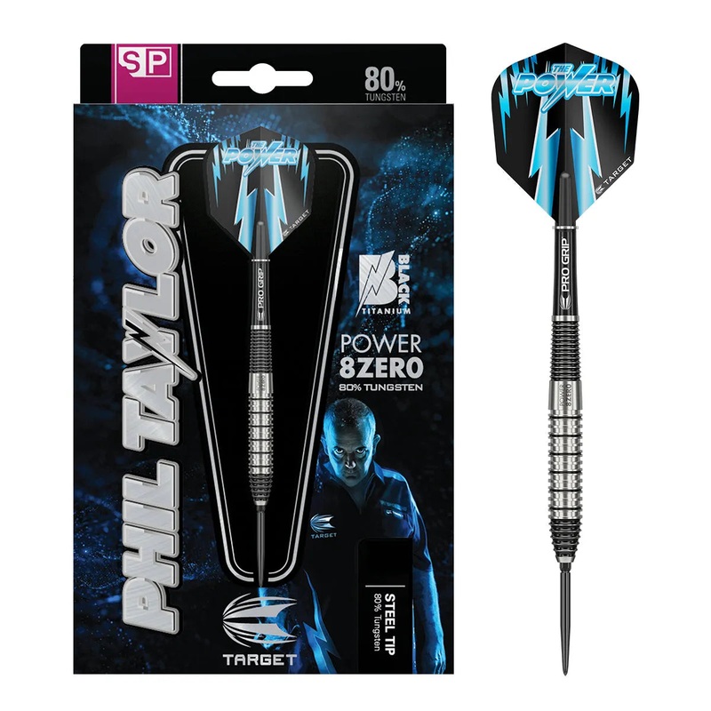 Target Darts Phil Taylor Power 8Zero 2 SP 80% Tungsten Steel Tip Darts 22 GRAM