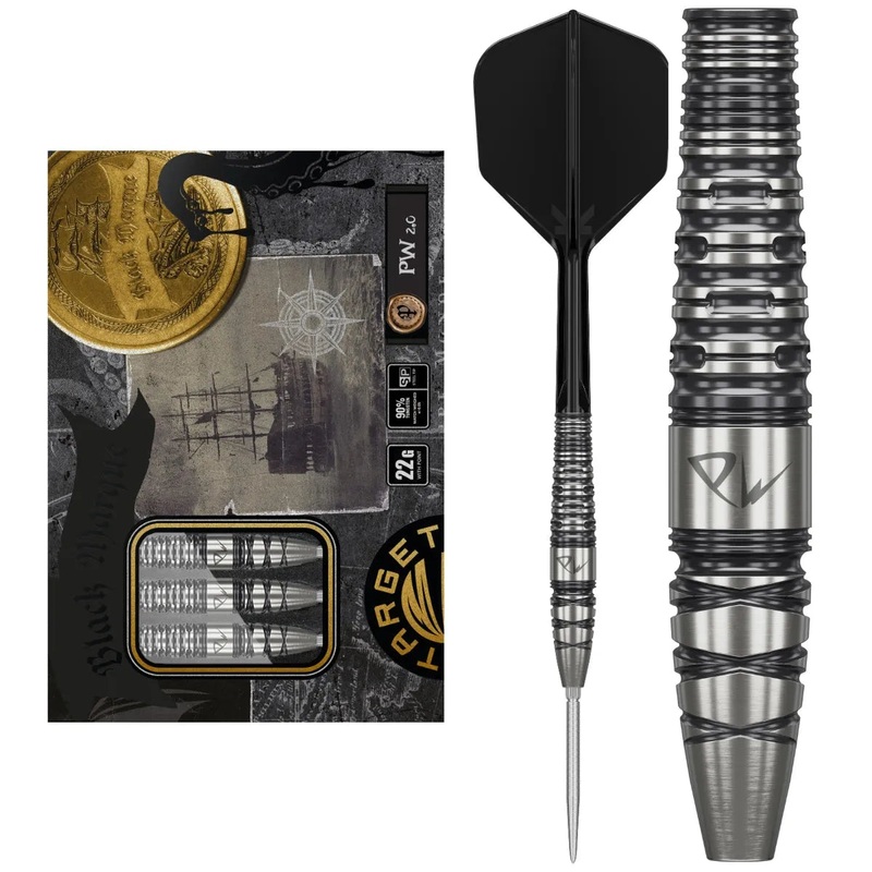 Target Japan Black Marque PW 2.0 SP 90% Tungsten Steel Tip Darts 22 GRAM