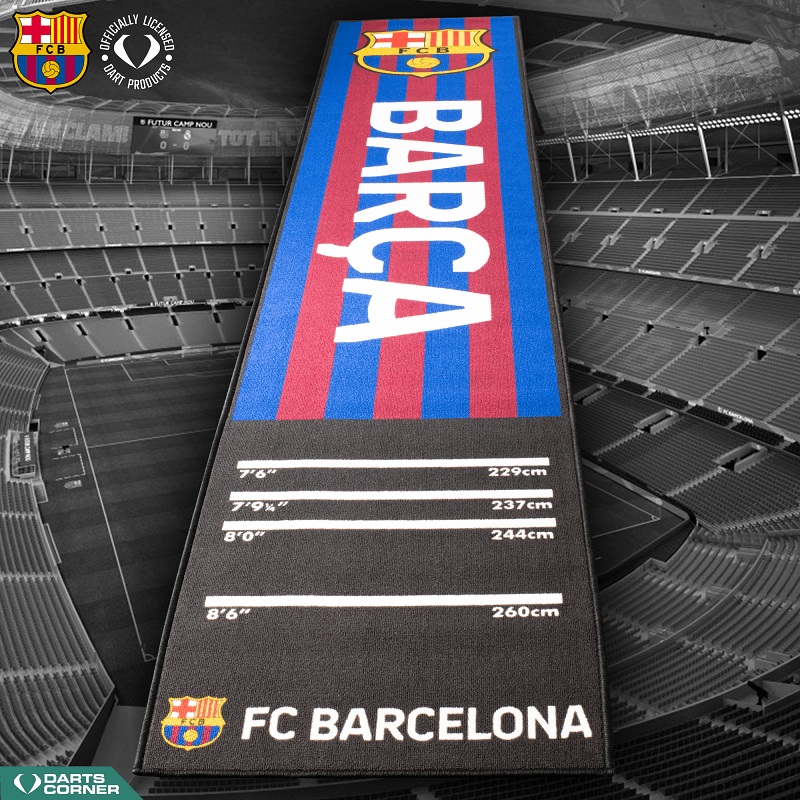 *FC Barcelona – Official Licensed BARA – Carpet Dart Mat – 290cm x 60cm – Striped with Crest