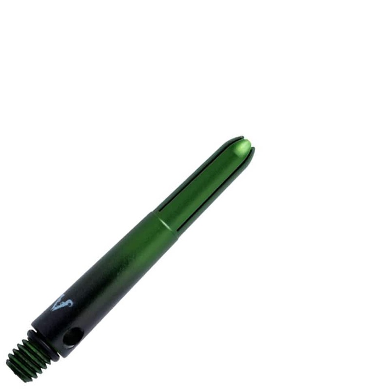 GLD Viperlock Aluminum Shade Dart Shafts – Short Green & Black
