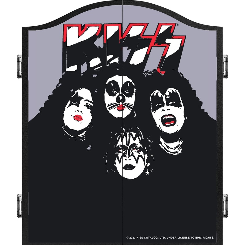 Kiss Dartboard Cabinet – Official Licensed – C7 – Premium Black – Faces